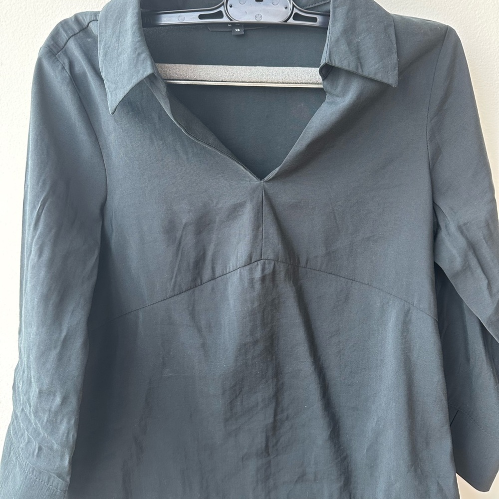Vero Moda Gray Fitted 3/4 Sleeve Blouse